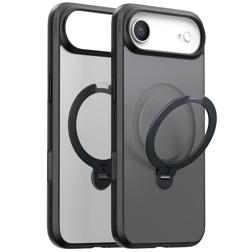 Custodia MagSafe per Apple iPhone 17 Air, Torras, Ostand Spin, Nera