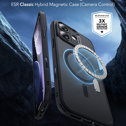 Custodia MagSafe per Apple iPhone 17, ESR, Classic Hybrid, Nera Satinata