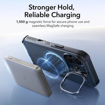 Custodia MagSafe per Apple iPhone 17, ESR, Cyber Armor Kickstand, Nera