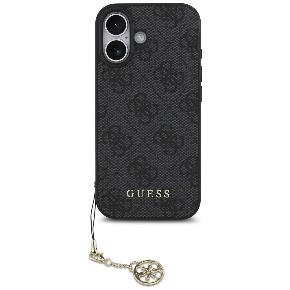Custodia MagSafe per Apple iPhone 17, Guess, 4G Charm Cradle, Nera