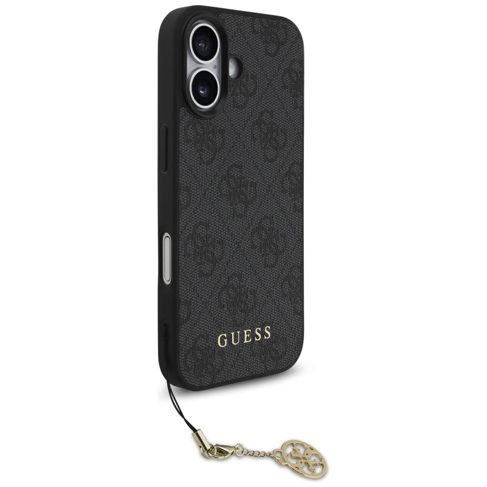 Custodia MagSafe per Apple iPhone 17, Guess, 4G Charm Cradle, Nera