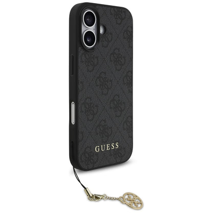 Custodia MagSafe per Apple iPhone 17, Guess, 4G Charm Cradle, Nera