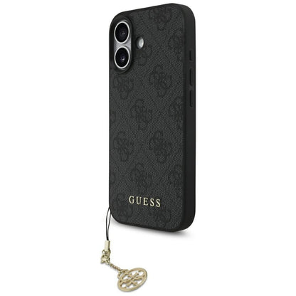 Custodia MagSafe per Apple iPhone 17, Guess, 4G Charm Cradle, Nera