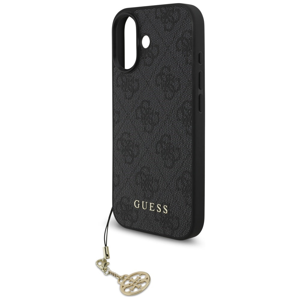 Custodia MagSafe per Apple iPhone 17, Guess, 4G Charm Cradle, Nera
