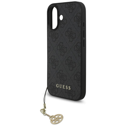 Custodia MagSafe per Apple iPhone 17, Guess, 4G Charm Cradle, Nera