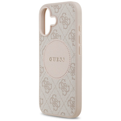 Custodia MagSafe per Apple iPhone 17, Guess, 4G Circle Classic Logo, Rosa