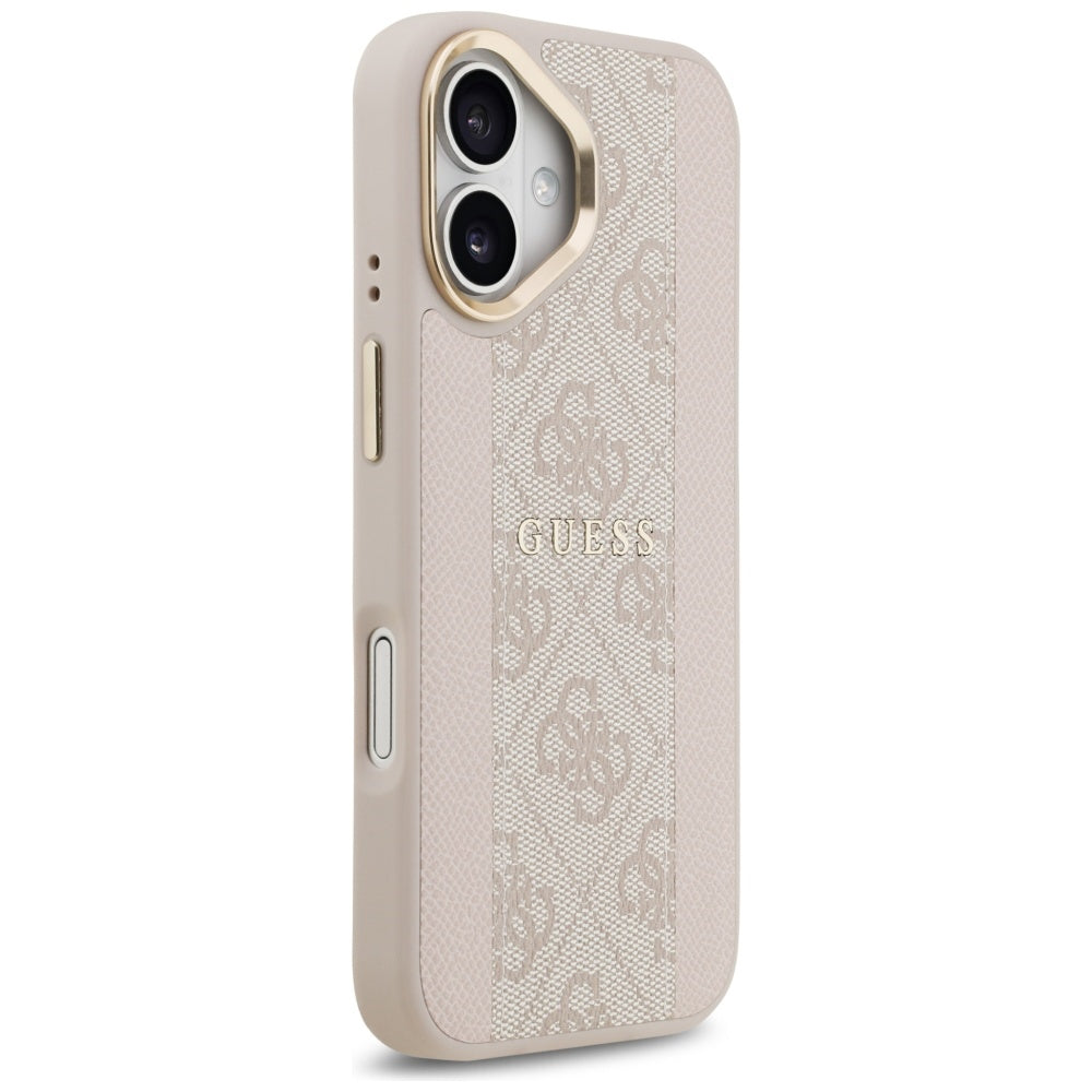 Custodia MagSafe per Apple iPhone 17, Guess, 4G Stripe, Rosa
