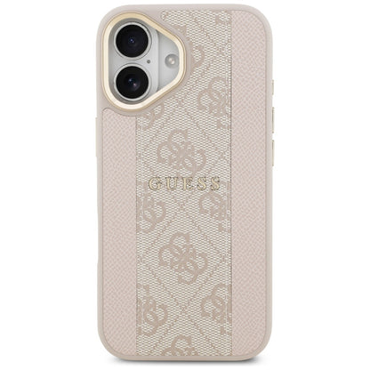 Custodia MagSafe per Apple iPhone 17, Guess, 4G Stripe, Rosa