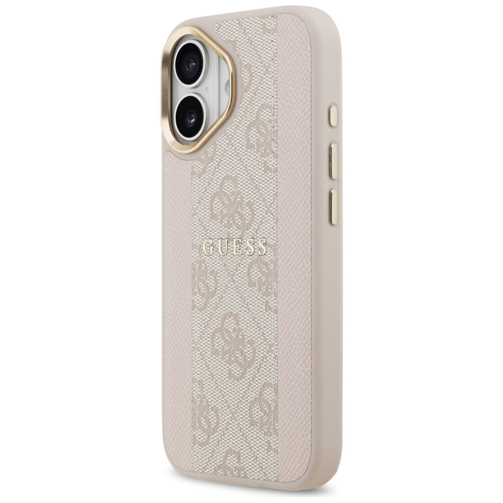 Custodia MagSafe per Apple iPhone 17, Guess, 4G Stripe, Rosa