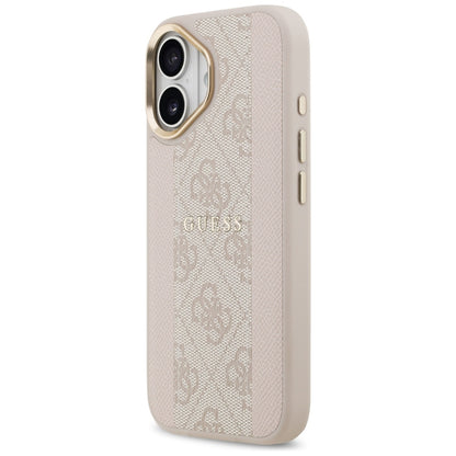 Custodia MagSafe per Apple iPhone 17, Guess, 4G Stripe, Rosa