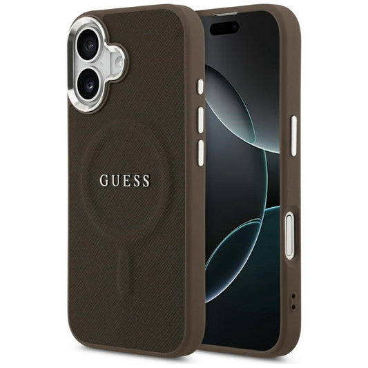 Custodia MagSafe per Apple iPhone 17, Guess, Classic Logo, Marrone