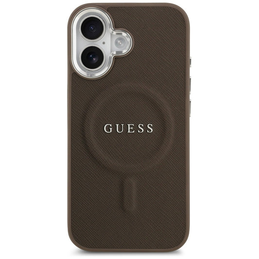 Custodia MagSafe per Apple iPhone 17, Guess, Classic Logo, Marrone