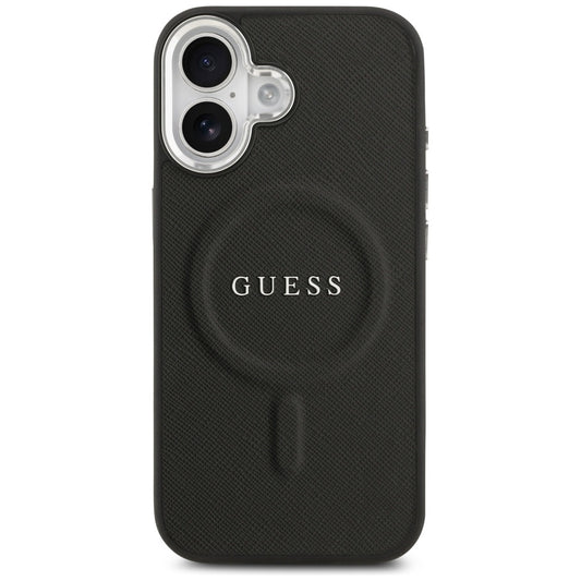 Custodia MagSafe per Apple iPhone 17, Guess, Classic Logo, Nera
