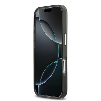 Custodia MagSafe per Apple iPhone 17, Guess, Logo Triangolo Gradiente IML, Nera