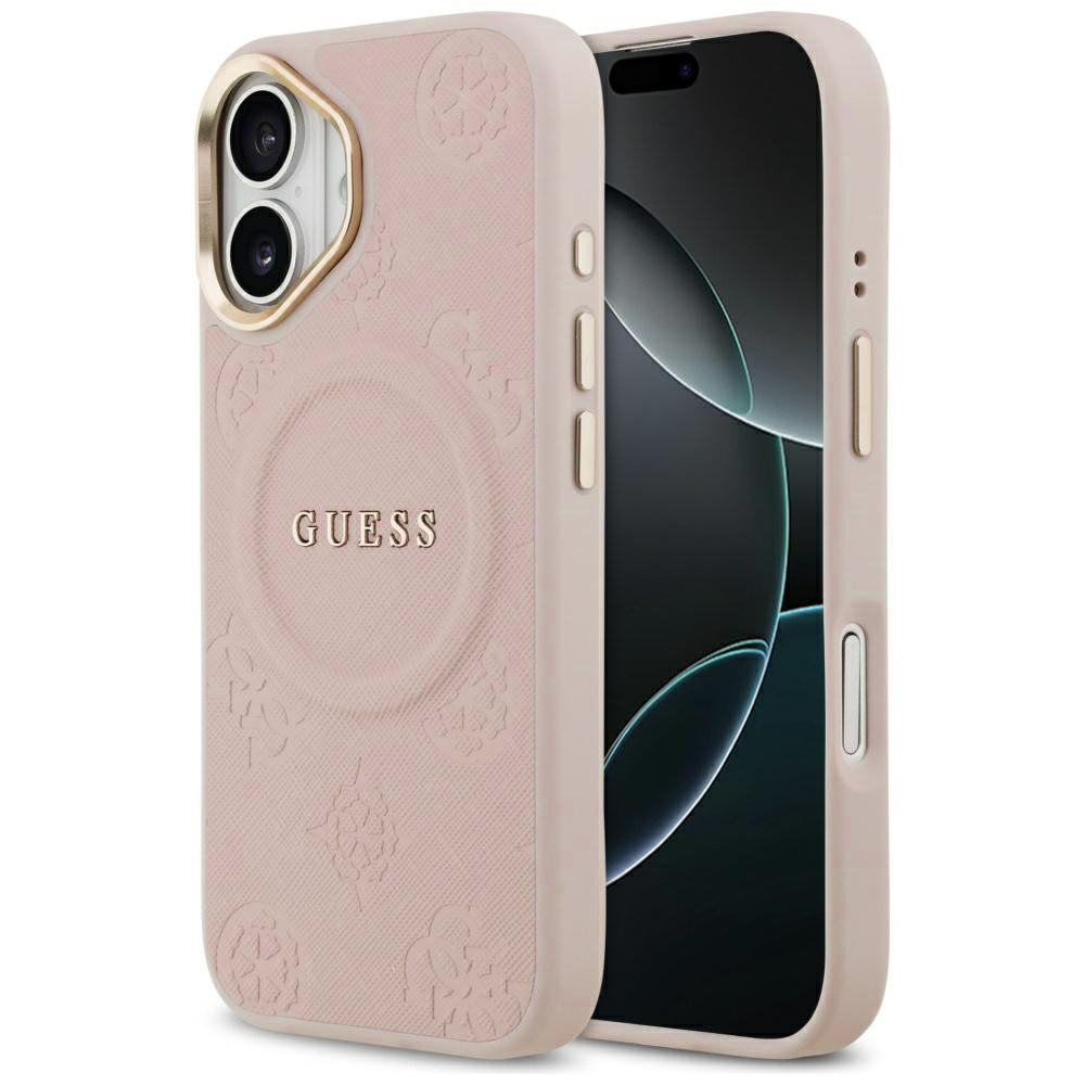Custodia MagSafe per Apple iPhone 17, Guess, Peony Hot Stamp, Rosa