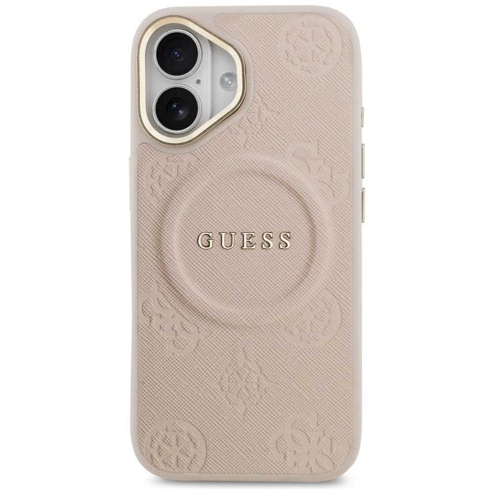 Custodia MagSafe per Apple iPhone 17, Guess, Peony Hot Stamp, Rosa