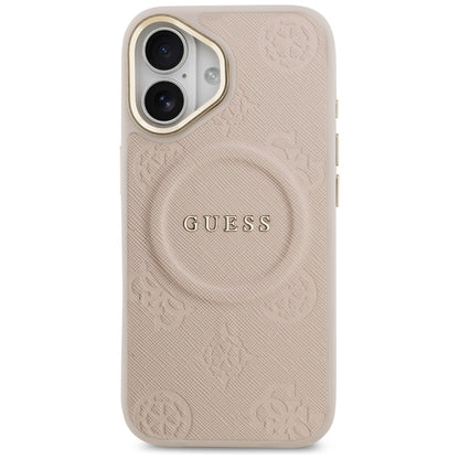 Custodia MagSafe per Apple iPhone 17, Guess, Peony Hot Stamp, Rosa