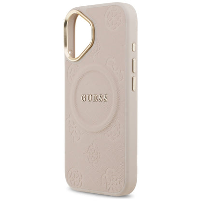 Custodia MagSafe per Apple iPhone 17, Guess, Peony Hot Stamp, Rosa