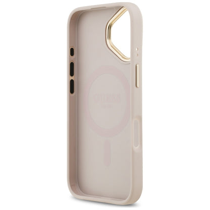 Custodia MagSafe per Apple iPhone 17, Guess, Peony Hot Stamp, Rosa