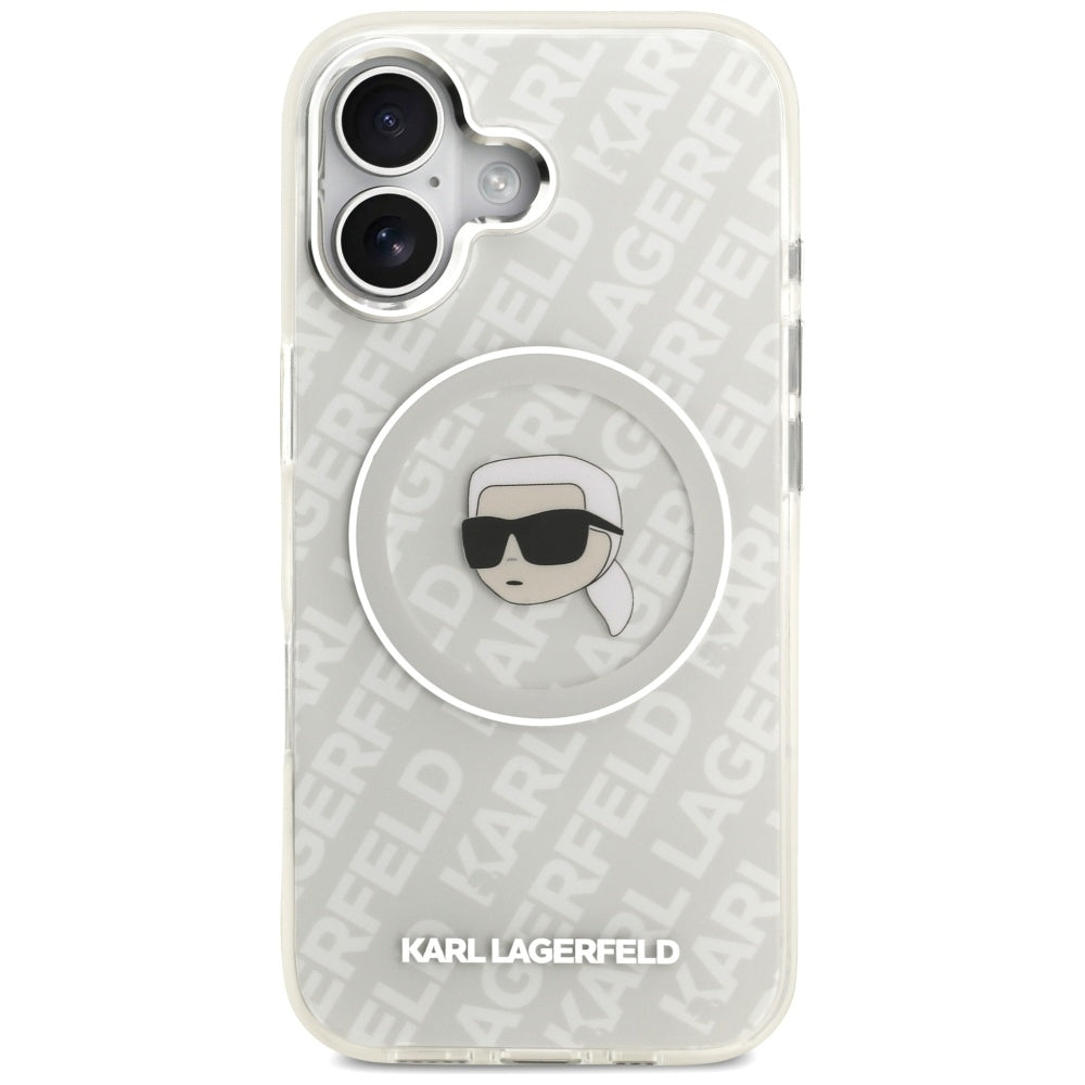 Custodia MagSafe per Apple iPhone 17, Karl Lagerfeld, IML Karl`s Head, Grigio