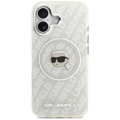 Custodia MagSafe per Apple iPhone 17, Karl Lagerfeld, IML Karl`s Head, Grigio
