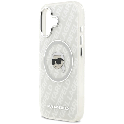 Custodia MagSafe per Apple iPhone 17, Karl Lagerfeld, IML Karl`s Head, Grigio