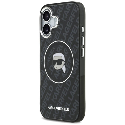 Custodia MagSafe per Apple iPhone 17, Karl Lagerfeld, IML Karl`s Head, Nera