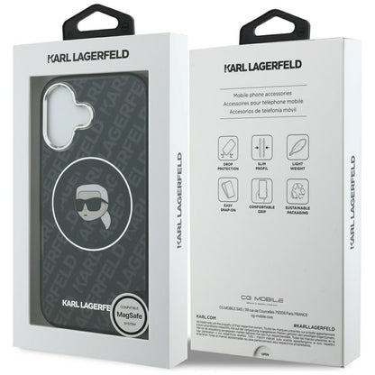 Custodia MagSafe per Apple iPhone 17, Karl Lagerfeld, IML Karl`s Head, Nera