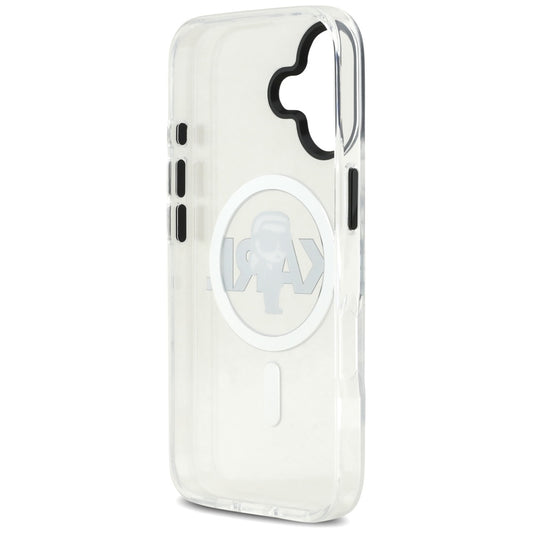 Custodia MagSafe per Apple iPhone 17, Karl Lagerfeld, IML Sketch Logo Karl, Trasparente