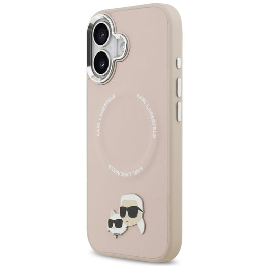 Custodia MagSafe per Apple iPhone 17, Karl Lagerfeld, Karl & Choupette Pins, Rosa