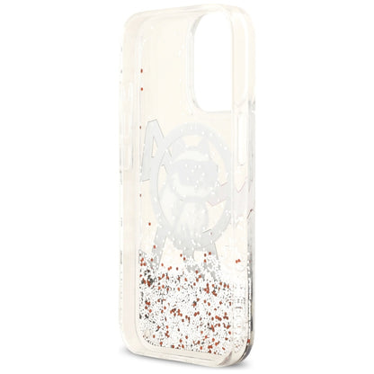 Custodia MagSafe per Apple iPhone 17, Karl Lagerfeld, Liquid Glitter Choupette Logo, Trasparente