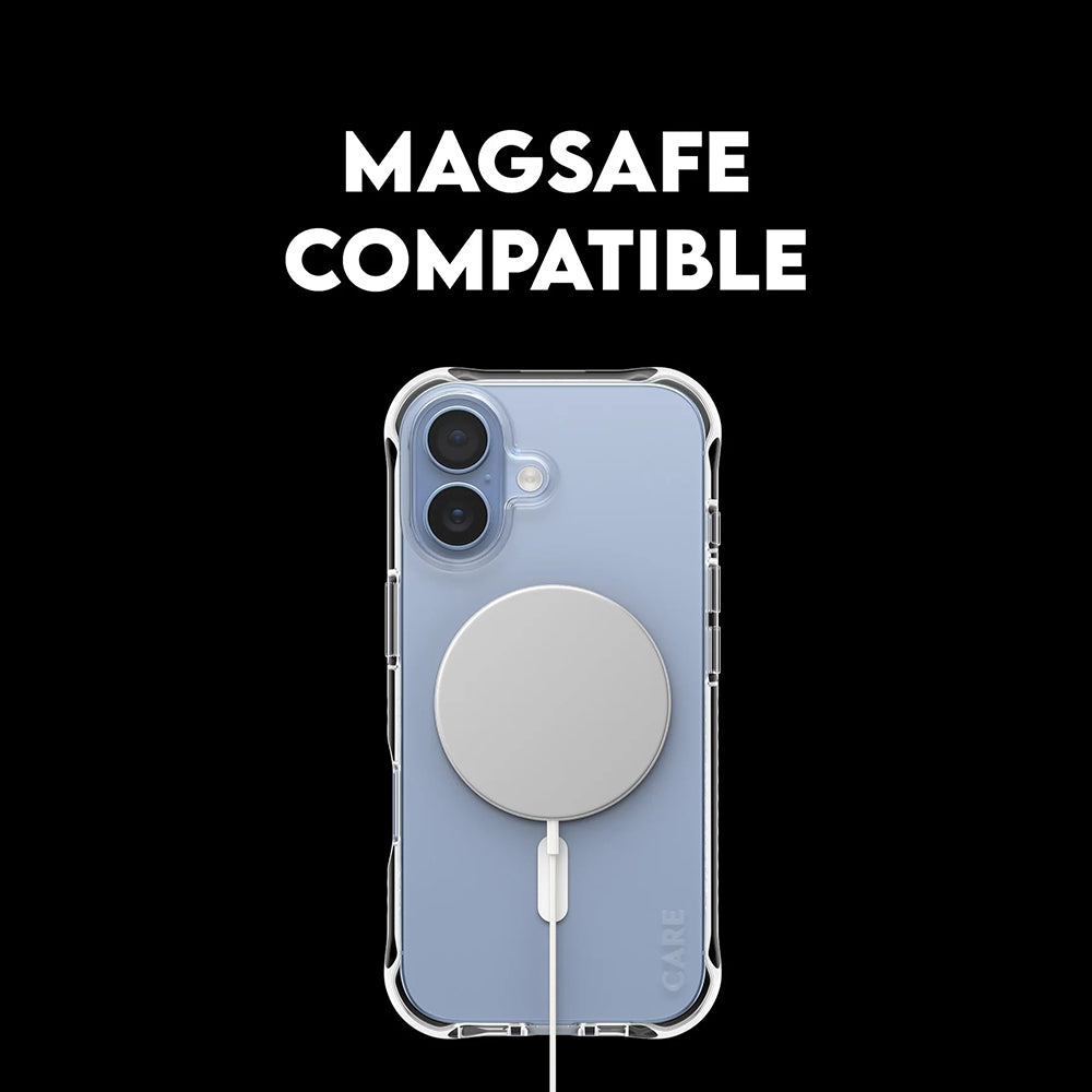 Custodia MagSafe per Apple iPhone 17, PanzerGlass, Care Fashionable, Trasparente Bianca