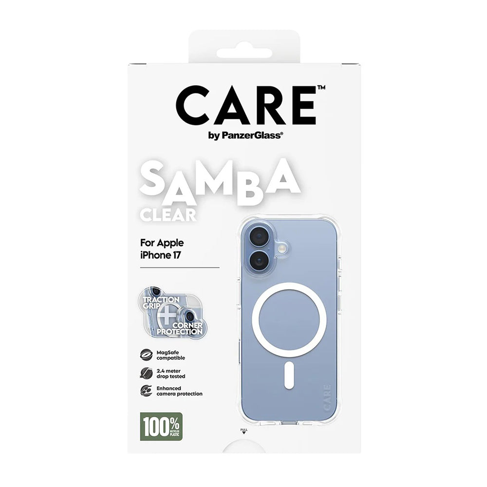 Custodia MagSafe per Apple iPhone 17, PanzerGlass, Care Fashionable, Trasparente Bianca