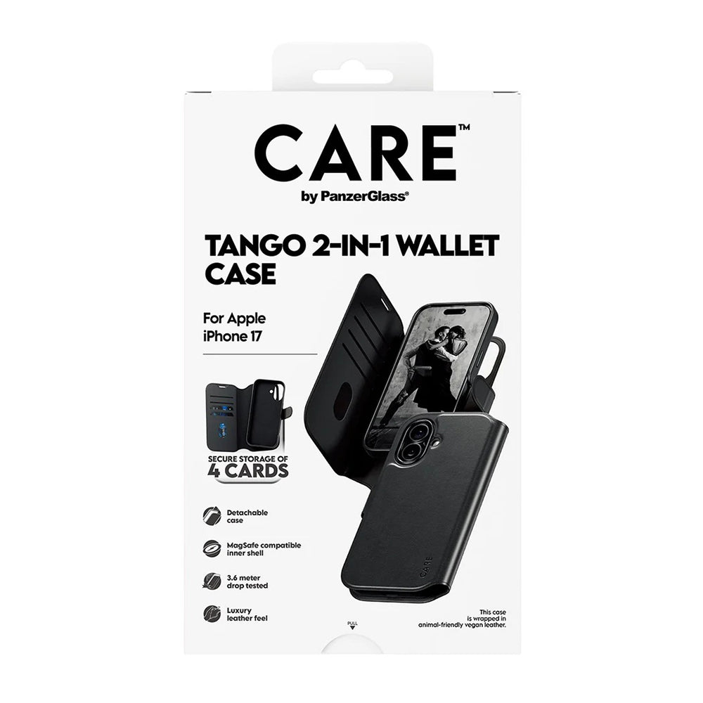 Custodia MagSafe per Apple iPhone 17, PanzerGlass, Care Feature Tango Two-in-One, Nera