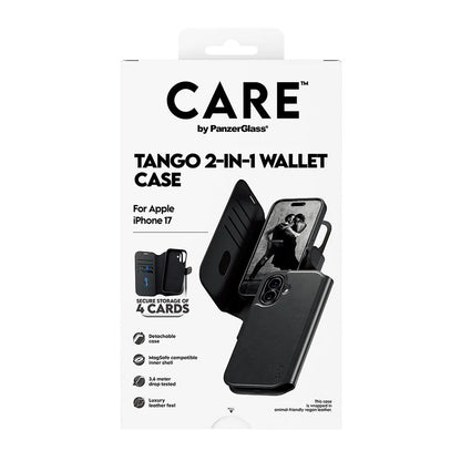 Custodia MagSafe per Apple iPhone 17, PanzerGlass, Care Feature Tango Two-in-One, Nera