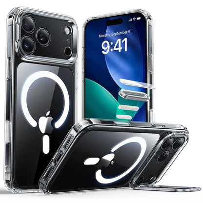 Custodia MagSafe per Apple iPhone 17 Pro, ESR, Classic Hybrid Kickstand, Trasparente