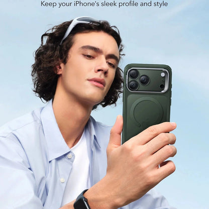 Custodia MagSafe per Apple iPhone 17 Pro, ESR, Classic Hybrid Kickstand, Verde Satinato