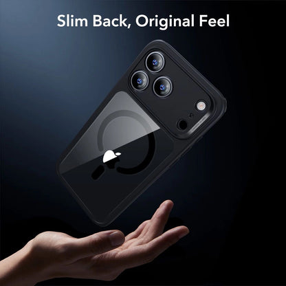 Custodia MagSafe per Apple iPhone 17 Pro, ESR, Classic Hybrid con Protezione Schermo, Nera Trasparente