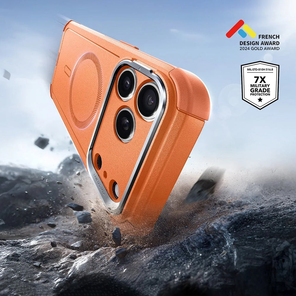 Custodia MagSafe per Apple iPhone 17 Pro, ESR, Cyber Armor Kickstand, Arancione