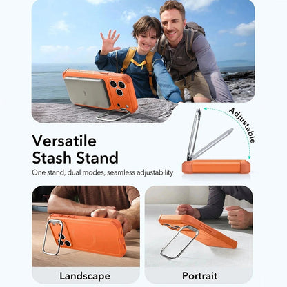 Custodia MagSafe per Apple iPhone 17 Pro, ESR, Cyber Armor Kickstand, Arancione