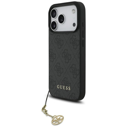 Custodia MagSafe per Apple iPhone 17 Pro, Guess, 4G Charm Cradle, Nera