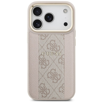 Custodia MagSafe per Apple iPhone 17 Pro, Guess, 4G Stripe, Rosa