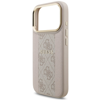 Custodia MagSafe per Apple iPhone 17 Pro, Guess, 4G Stripe, Rosa