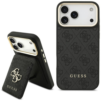 Custodia MagSafe per Apple iPhone 17 Pro, Guess, Cardslot 4G, Nera