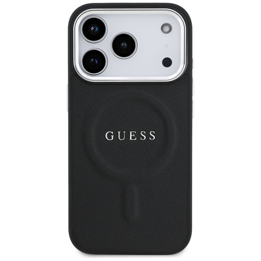 Custodia MagSafe per Apple iPhone 17 Pro, Guess, Classic Logo, Nera