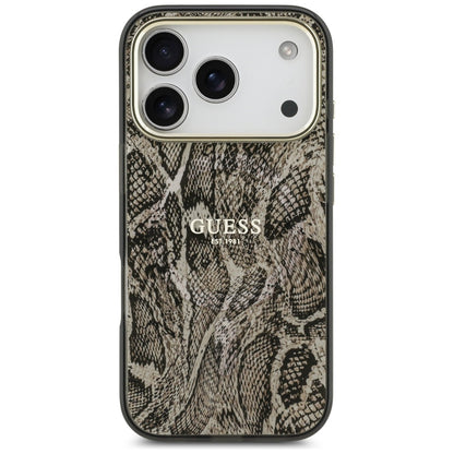 Custodia MagSafe per Apple iPhone 17 Pro, Guess, Python Pattern, Marrone