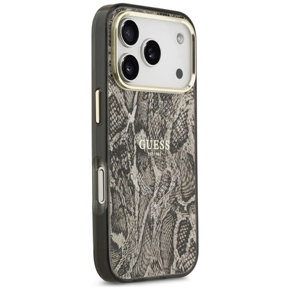Custodia MagSafe per Apple iPhone 17 Pro, Guess, Python Pattern, Marrone