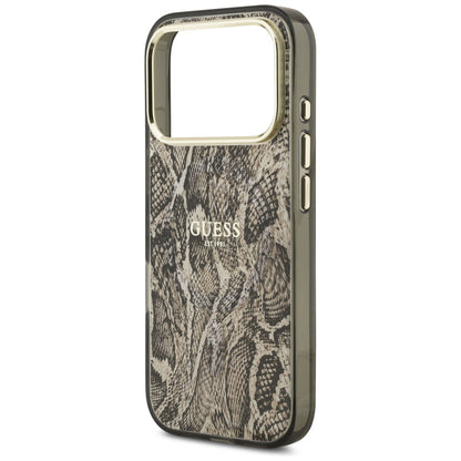 Custodia MagSafe per Apple iPhone 17 Pro, Guess, Python Pattern, Marrone