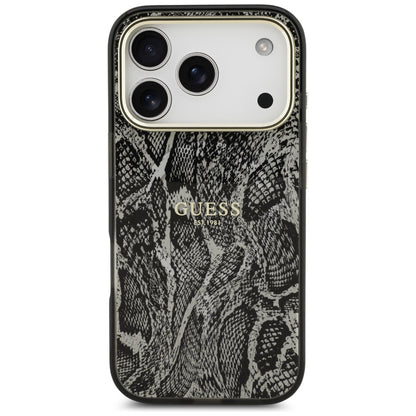 Custodia MagSafe per Apple iPhone 17 Pro, Guess, Python Pattern, Nera