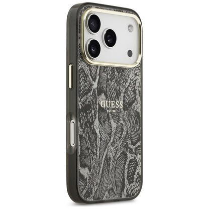 Custodia MagSafe per Apple iPhone 17 Pro, Guess, Python Pattern, Nera
